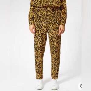 Ganni Goldstone Crepe Pants Women’s Size 36/S/4 Pull On Elastic Waist Floral